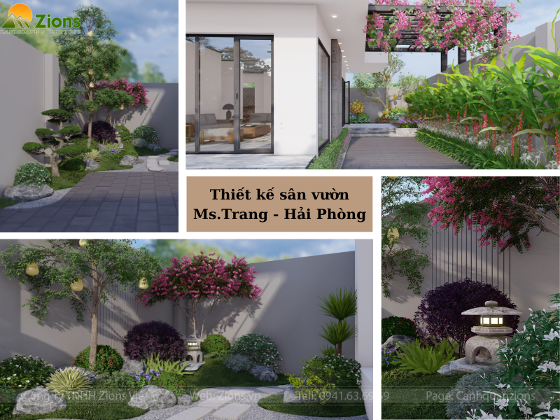 Thiết kế sân vườn Ms Trang - Hải Phòng